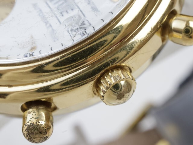2405-520 сладости -no автоматический наручные часы CANDINO 7750 хронограф дата белый циферблат золотой цвет кейс кожаный ремень 