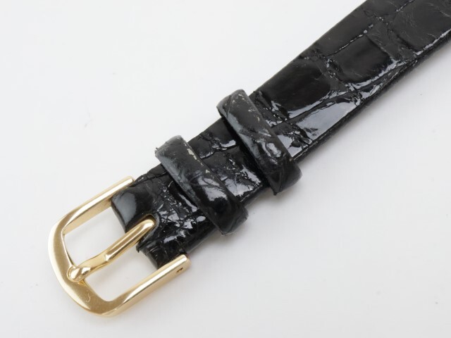 2405-547 オメガ 手巻き式 腕時計 OMEGA デビル 金色 横型ケース 黒ベルト_画像4