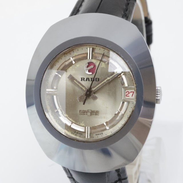 2405-501 ラドー オートマチック 腕時計 RADO ダイヤスター 日付 超硬ケース カットガラス スクリューバック レザーベルト_画像1
