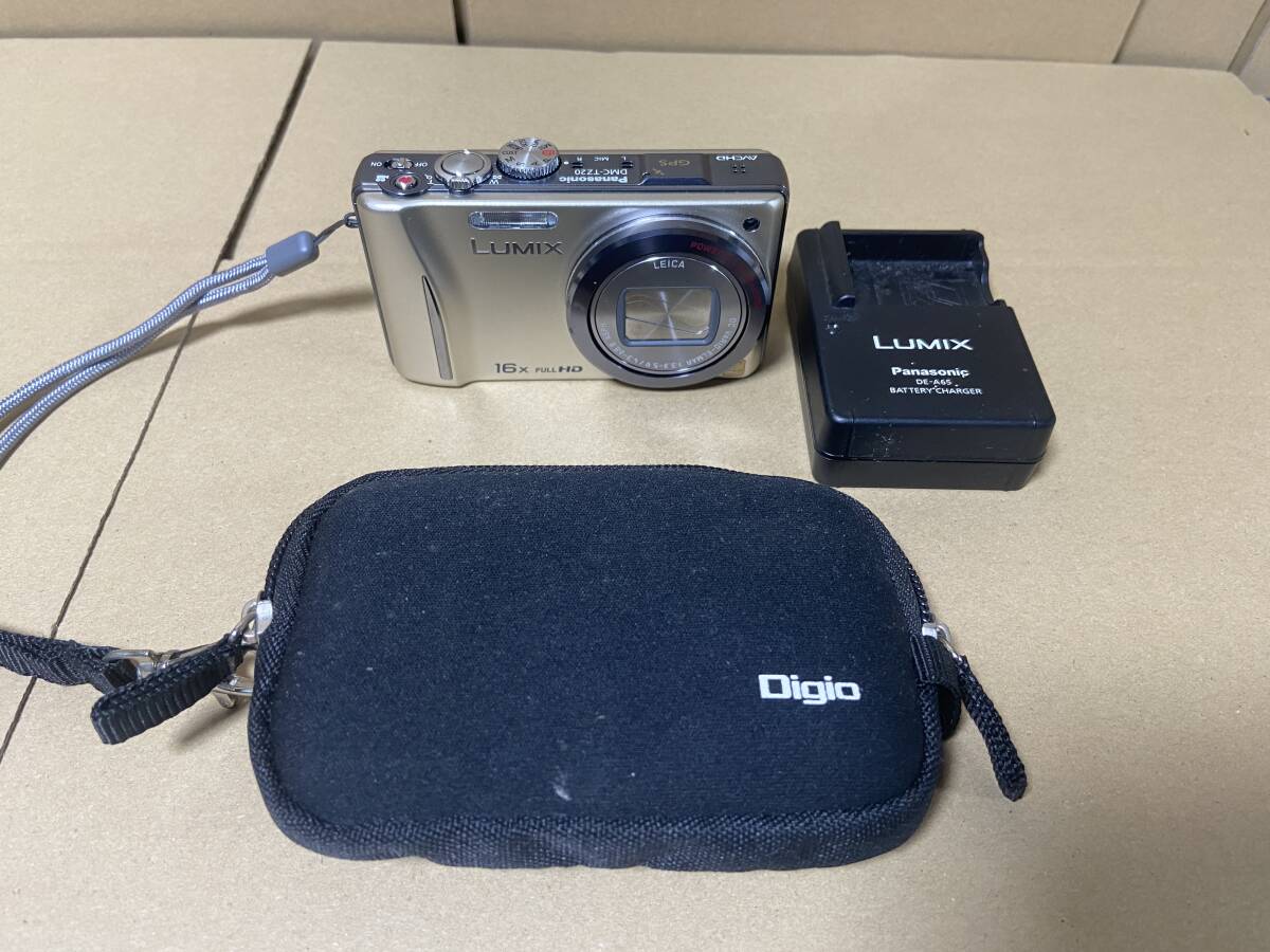 Panasonic LUMIX DMC-TZ20 デジタルカメラ 充電器 SDカード ケース付き 動作確認済_画像1