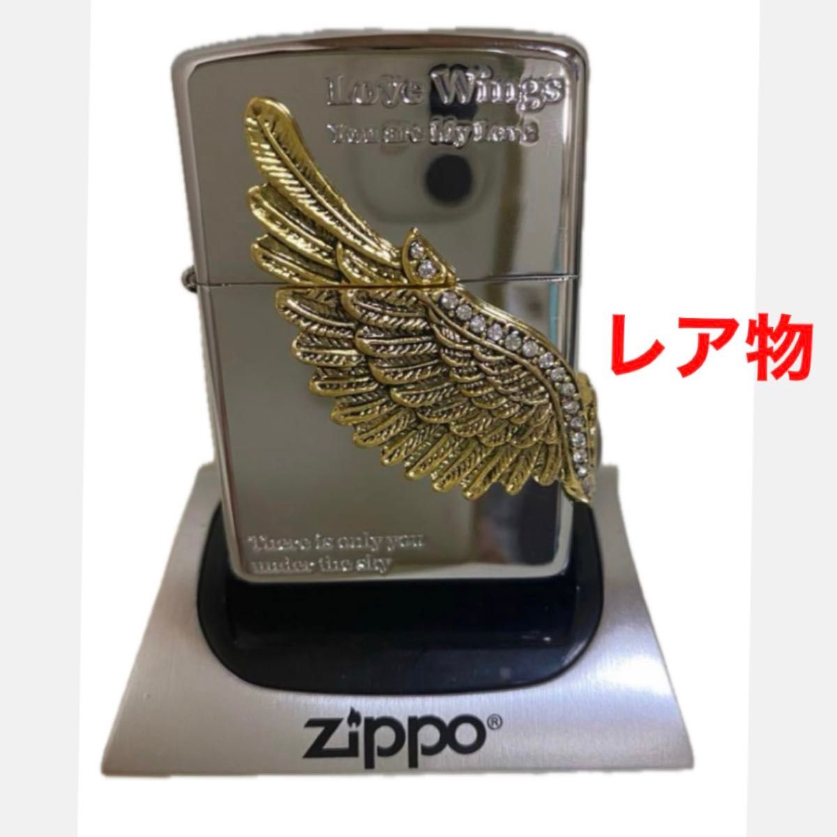 zippo USA 3D ゴールド エンジェルウイングハート No.706