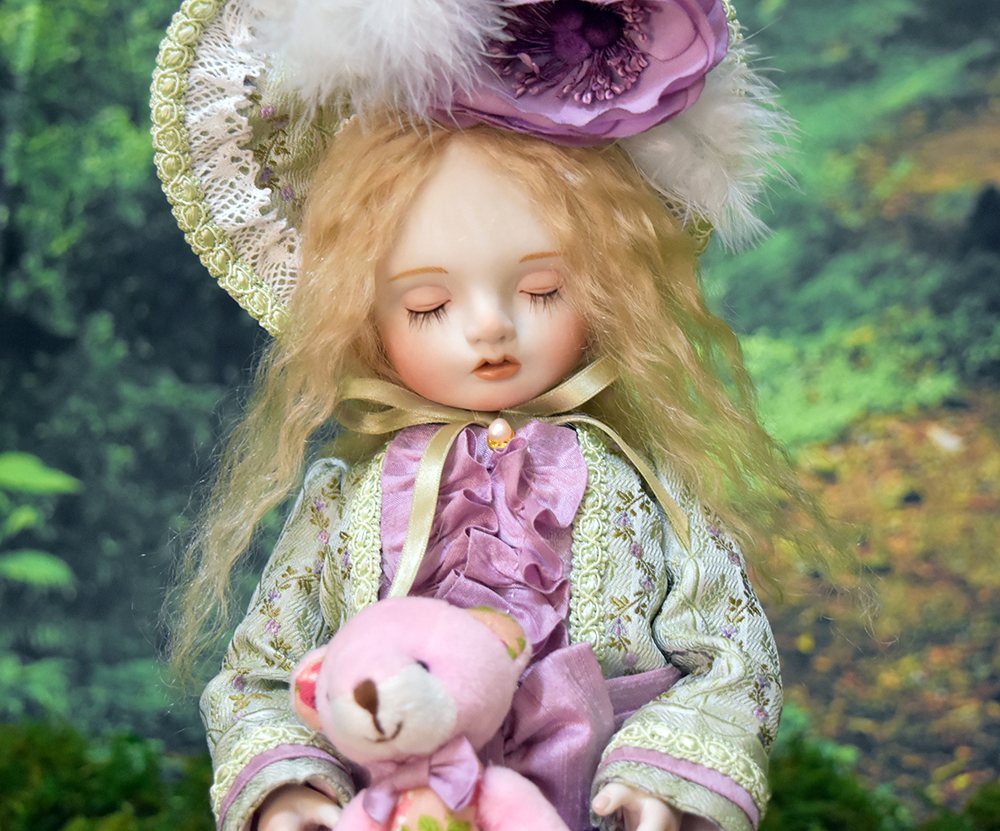  bell Michel literary creation bisque doll [ wistaria .. . woman ]34cm lamp body .. doll *bisque doll girl*