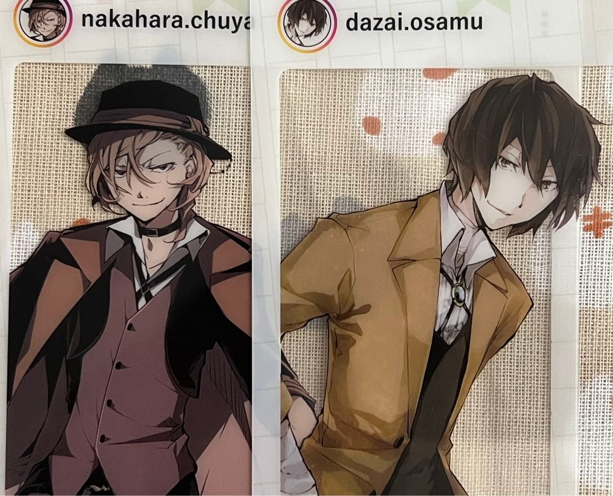 文豪ストレイドッグス 文スト クリアカード 太宰治 中原中也 文豪ストレイドッグス 文スト クリアカード 太宰治 中原中也
