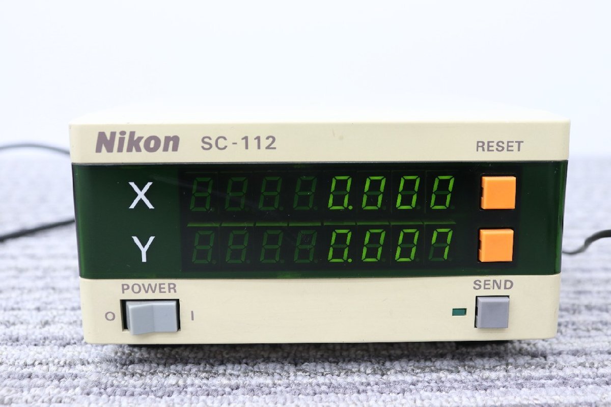〇【XYステージ XY測定カウンター】Nikon ニコン SC-112 通電OK_画像2
