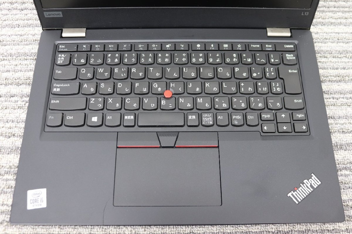 N【ジャンク品】LENOVO / ThinkPad L13 / CPU：core i5-10210U@1.60GHz / メモリ：8G / SSD：無_画像3