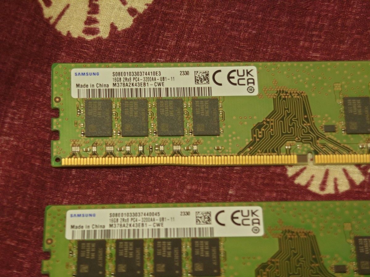 SAMSUNG メモリ 16GB 2枚 32GB ddr4 3200 PCメモリ