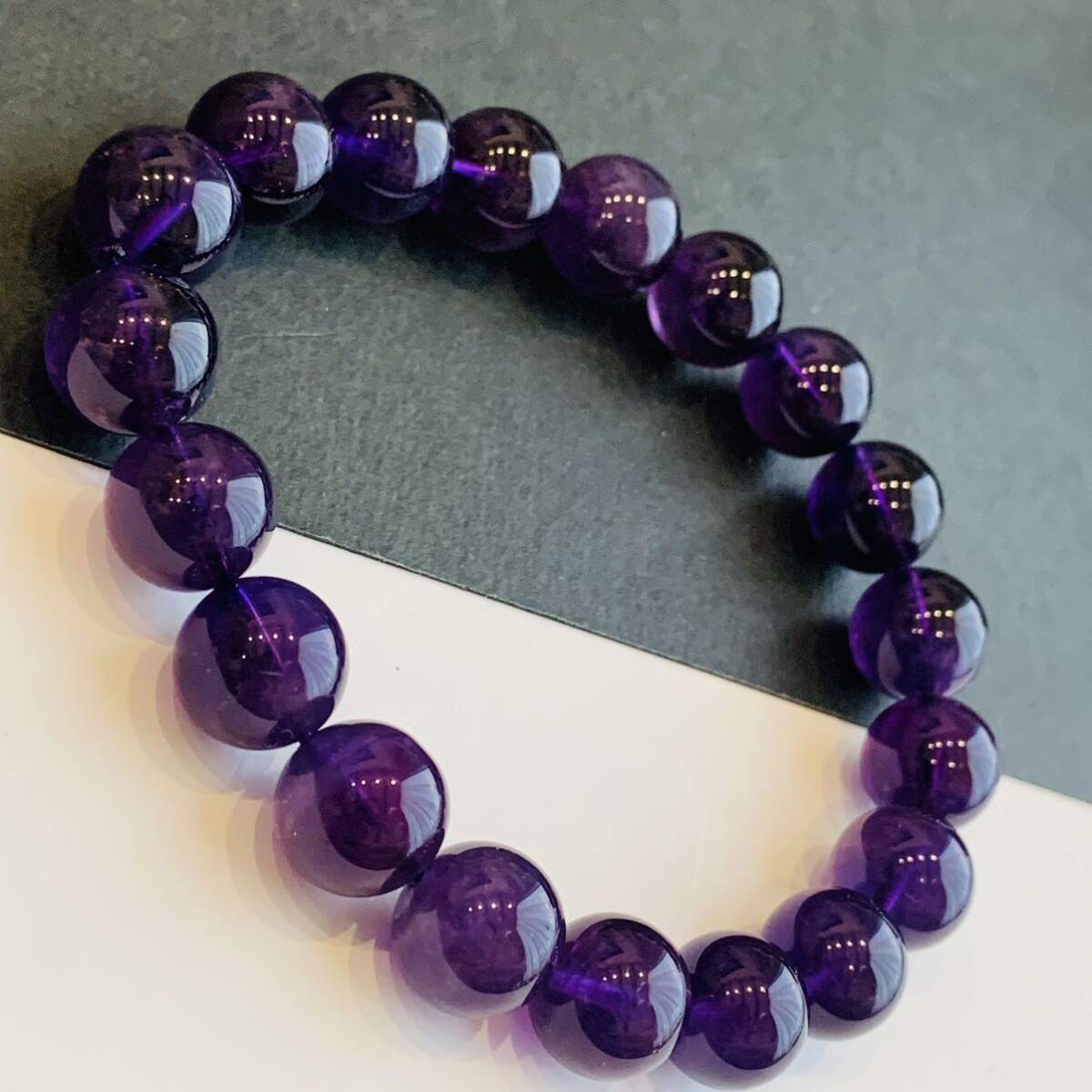 アメジスト　紫水晶　ブレスレット　天然石　パワーストーン　Y174_画像2