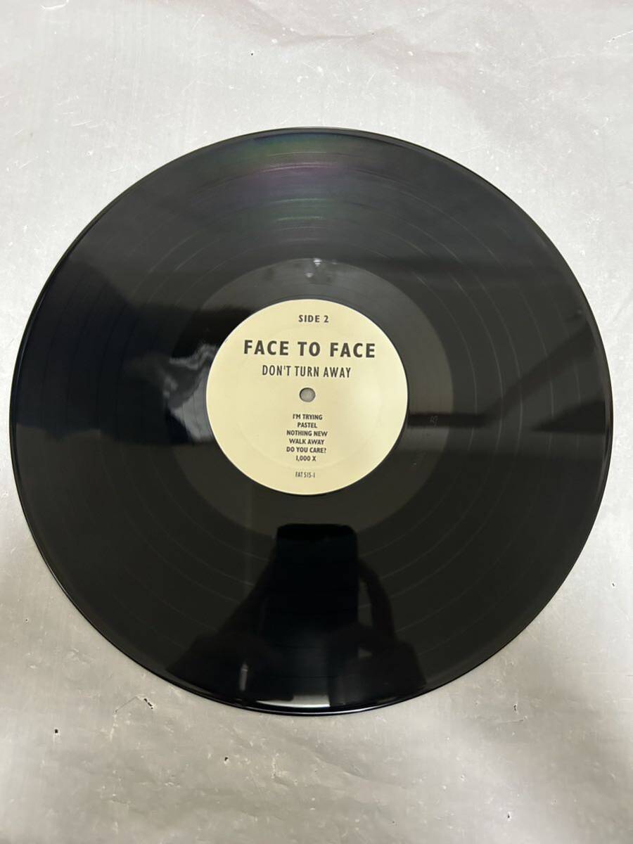 ◎W012◎LP レコード US盤 FACE TO FACE/Don’t Turn Away/FAT 515-1_画像5