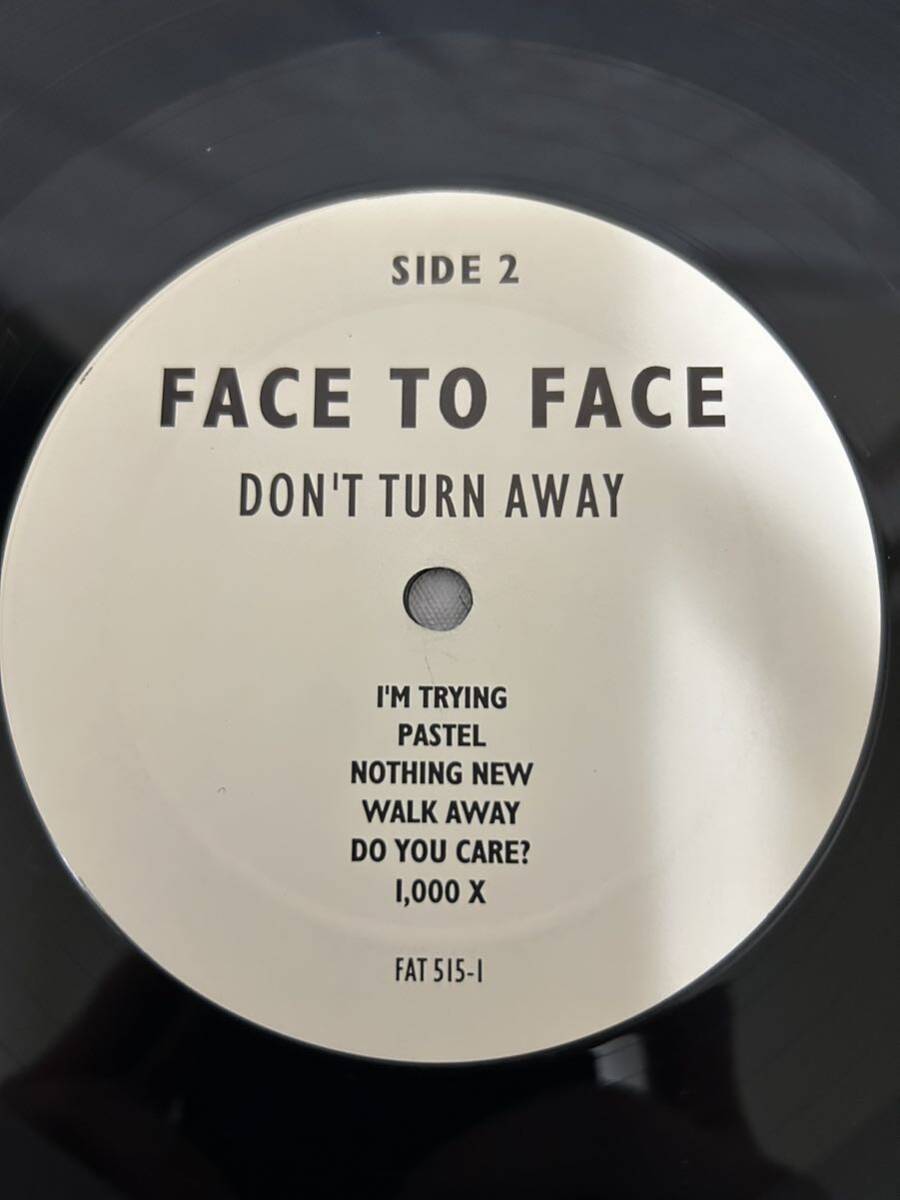 ◎W012◎LP レコード US盤 FACE TO FACE/Don’t Turn Away/FAT 515-1_画像6