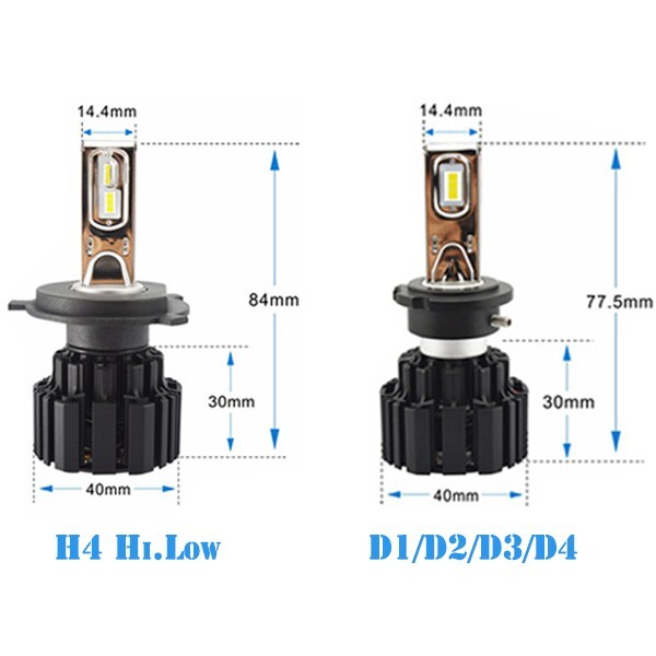 送料込..D1/D2/D3/D4 H4 Hi.Low/H7/H8/H9/H11/H16/HB3/HB4 12V~24V オートカー 新車検対応 13600LM LEDライト 6500K 2個 CREEチップ P9_画像8