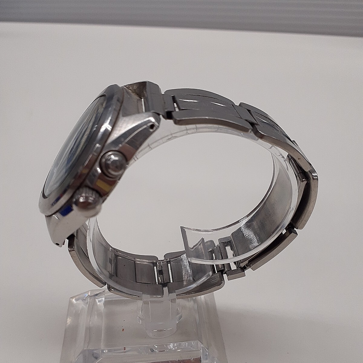 SEIKO AGS セイコー 腕時計 グリーン文字盤 5M22-6C30 自動巻き リューズ固着 ジャンク品　ま_画像2
