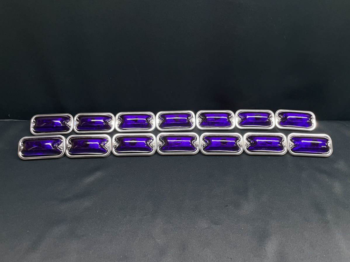 S-80DXST 14個 ムラサキ パープル 紫 角マーカー 電球式 24V6W 樹脂 プラ 板橋用品製作所 前開きタイプ レトロ デコトラ かまぼこ 車高灯_画像1