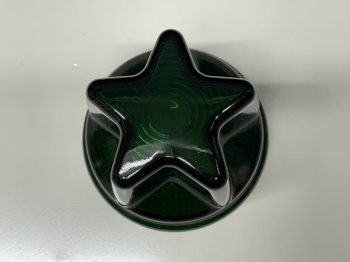 NEWスターマーカーレンズ　4個　緑　グリーン　星形マーカー　レトロ　デコトラ　アート　バスマーカー ガラス 星型 アートステンレス ASC_画像6