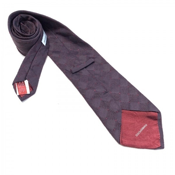  Dolce and Gabbana DOLCE&GABBANA - purple × red men's necktie 