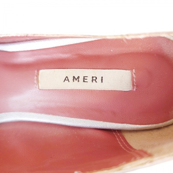 アメリ AMERI パンプス M - レザー シルバー レディース アウトソール張替済 靴_画像5