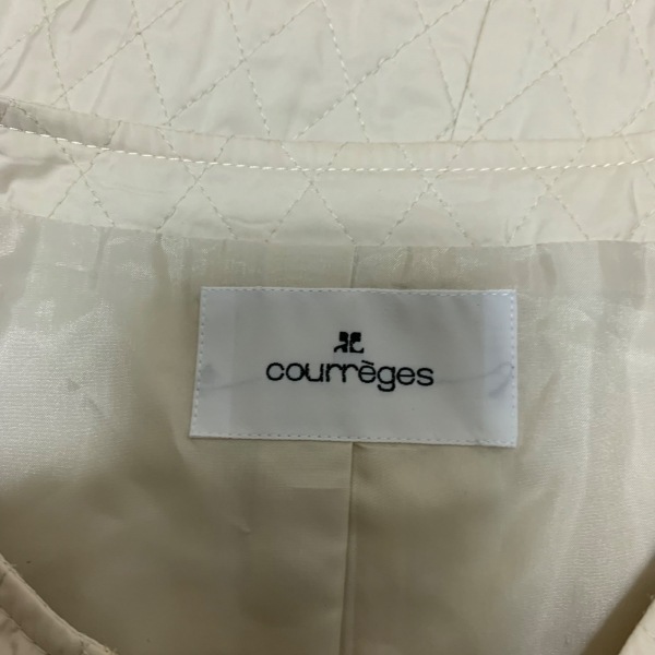  Courreges COURREGES размер 40 M слоновая кость женский весна * осень предмет / длинный рукав / стеганое пальто 