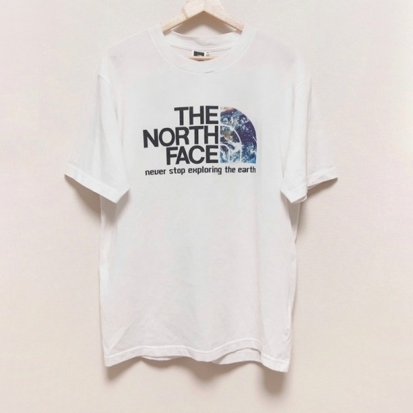 ノースフェイス THE NORTH FACE 半袖Tシャツ サイズXL - 白×ダークブラウン×マルチ メンズ クルーネック/TEK TEE トップス_画像1