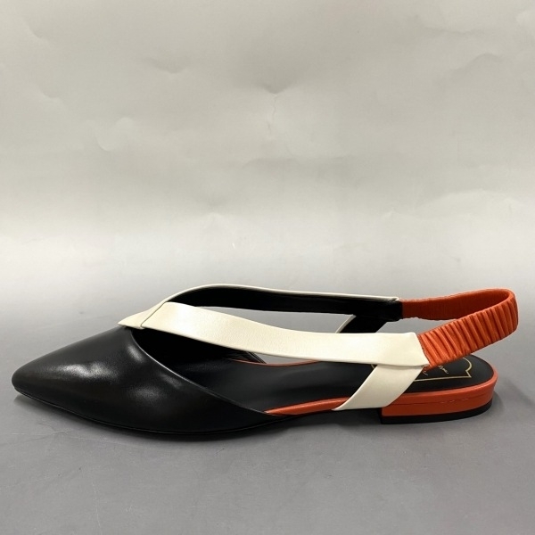 ロジェヴィヴィエ RogerVivier サンダル 39 1/2 - レザー 黒×レッド×白 レディース 美品 靴の画像1