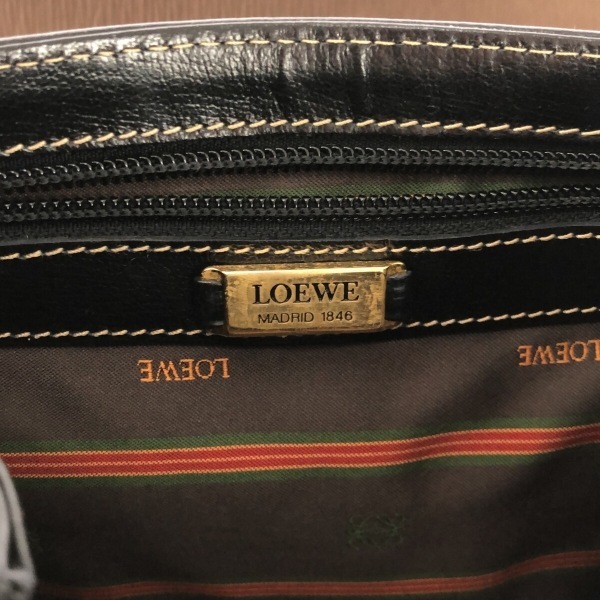 ロエベ LOEWE ハンドバッグ ベラスケス レザー×ヌバック 黒×ブラウン バッグの画像7