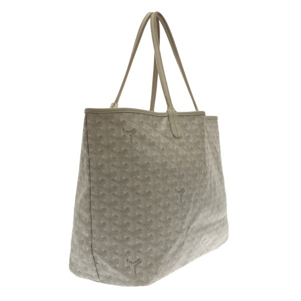  Goyard GOYARD большая сумка солнечный Louis PM покрытие парусина × кожа белый × светло-серый ADM020185 сумка 