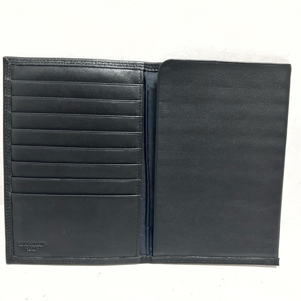 ロンシャン LONGCHAMP 手帳 - レザー 黒 カードケース付き 財布_画像3