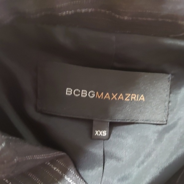 ビーシービージーマックスアズリア BCBGMAXAZRIA レディースパンツスーツ - ダークグレー×白×ベージュ レディース ストライプ_画像3