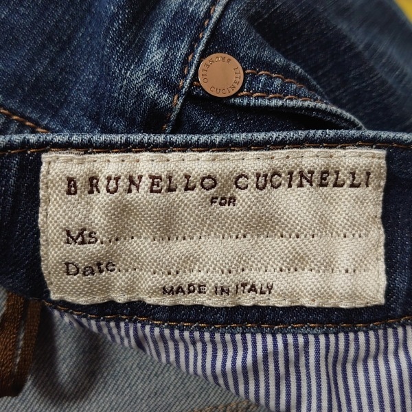 ブルネロクチネリ BRUNELLO CUCINELLI ジーンズ/デニムパンツ サイズ38 S - ダークネイビー レディース フルレングス ボトムス_画像3