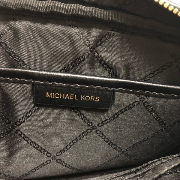 マイケルコース MICHAEL KORS ショルダーバッグ - ジャガード×レザー ライトグレー×黒 ストラップ着脱可 美品 バッグ_画像8