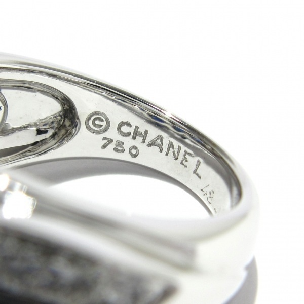  polished # Chanel CHANEL ring 48 comet K18WG× diamond × sapphire blue star accessory ( finger )