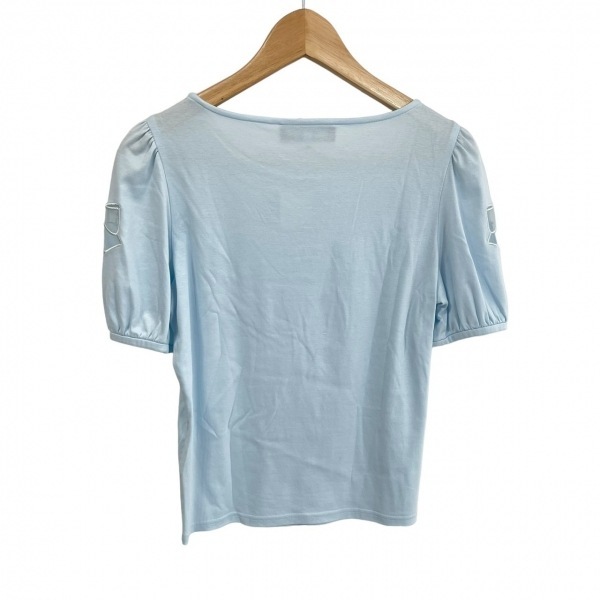 エムズグレイシー M'S GRACY 半袖Tシャツ サイズ40 M - ライトブルー レディース クルーネック/リボン トップス_画像2