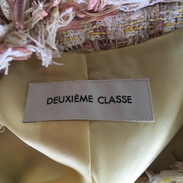 ドゥーズィエム DEUXIEME CLASSE - アイボリー×ピンクベージュ×マルチ レディース 長袖/ツイード/秋/冬 新品同様 ジャケット_画像3