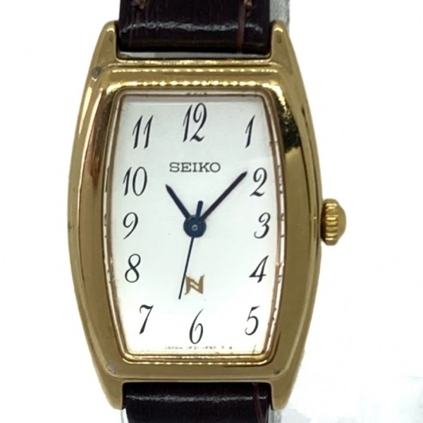 SEIKO(セイコー) 腕時計 NOIE(ノイエ) 1F21-5C10 レディース 型押し加工/社外ベルト 白_画像1