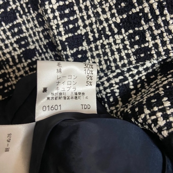 バーバリーロンドン Burberry LONDON サイズ42 XL - 黒×白 レディース 長袖/チェック柄/肩パッド/秋/冬 美品 ジャケット_画像5