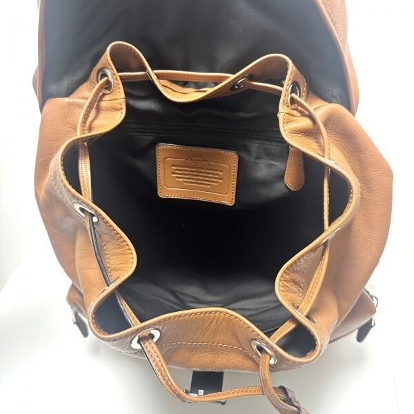 コーチ COACH リュックサック/バックパック F71728 サドル スムースレザー リュックサック レザー×ナイロン ブラウン×黒 バッグ_画像7