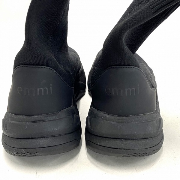 エミ emmi ショートブーツ - ポリエステル 黒 レディース ニットブーツ 靴_画像9