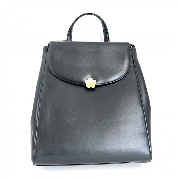  Mary Quant MARY QUANT rucksack / backpack - imitation leather black bag 