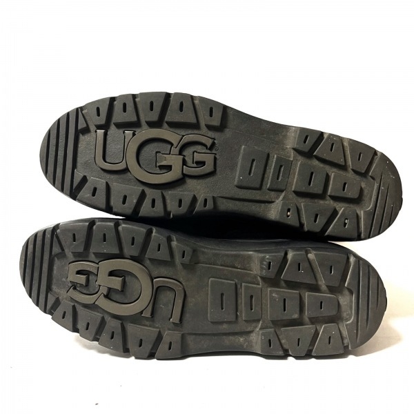 アグ UGG ブーツ 24 5245 ウルトラトール ムートン 黒×グレー×アイボリー レディース 靴_画像5