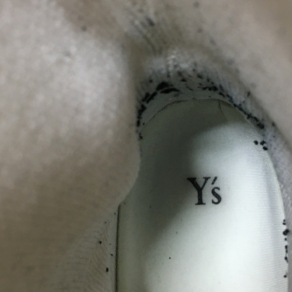 ワイズ Y's ショートブーツ - ポリエステル×合皮×ナイロン アイボリー×ダークグレー レディース ソックスブーツ 靴_画像5