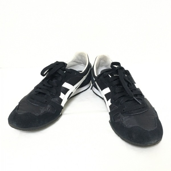 アシックス・オニツカタイガー asics Onitsuka Tiger スニーカー 24.5 - 化学繊維×スエード×合皮 黒×白 レディース 靴_画像2