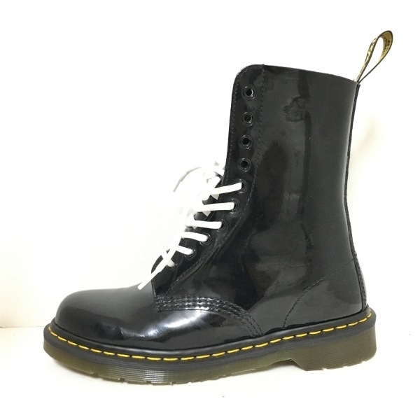 ドクターマーチン Dr.Martens ショートブーツ UK6 1/2 - エナメル（レザー） 黒 レディース MARC JACOBSコラボ 靴_画像1