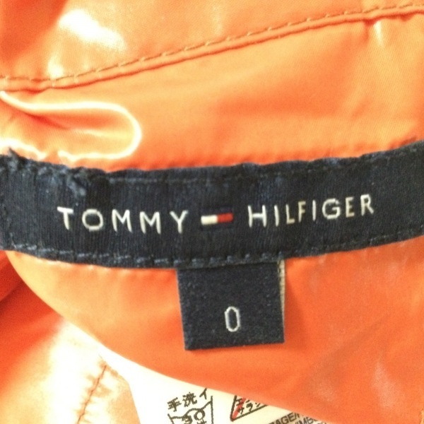 トミーヒルフィガー TOMMY HILFIGER ダウンベスト サイズ0 XS - アイボリー×オレンジ レディース ジップアップ/リバーシブル/冬_画像3