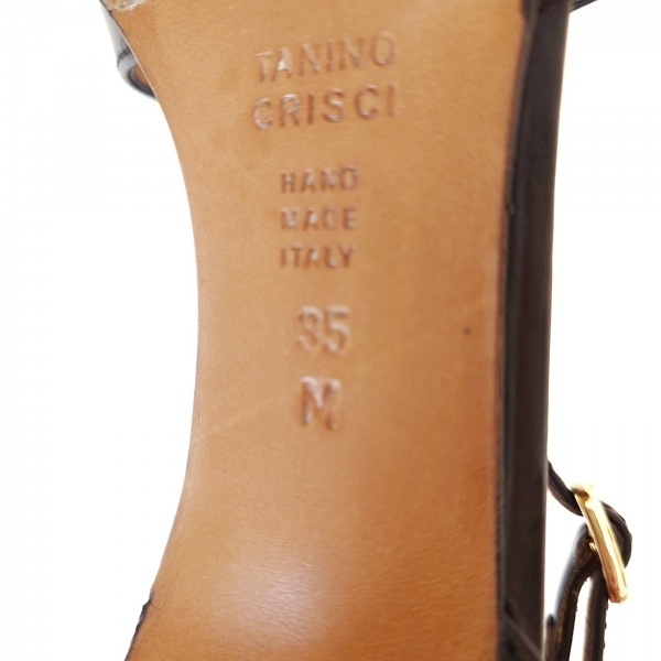 タニノクリスチー TANINO CRISCI パンプス 35 - レザー 黒 レディース アウトソール張替済 靴_画像6