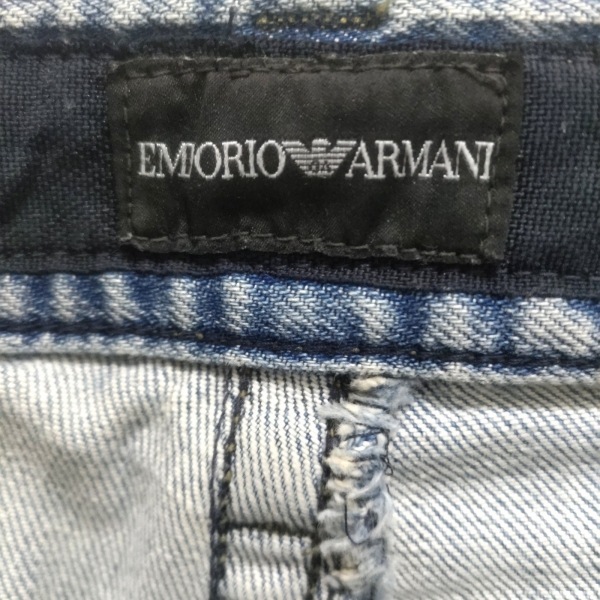 エンポリオアルマーニ EMPORIOARMANI ジーンズ/デニムパンツ サイズ34 S - ブルー×白 メンズ フルレングス/ペイント加工 ボトムス_画像3