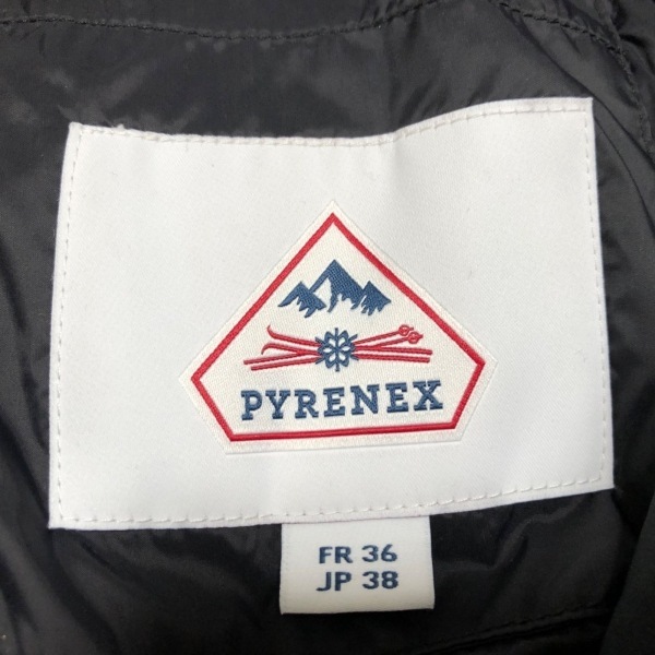 ピレネックス PYRENEX ダウンジャケット サイズ38 M - 黒 レディース 長袖/CANNES SOFT BEAMS 2/ノーカラー/冬 ジャケット_画像3