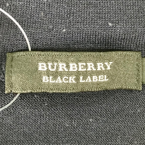バーバリーブラックレーベル Burberry Black Label 長袖セーター/ニット サイズ2 M - ウール ダークネイビー×ダークグレー メンズ 美品_画像3