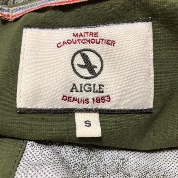 エーグル AIGLE サイズS - ナイロン ダークグレー レディース 長袖/ジップアップ/フード付き/春/秋 コート_画像3