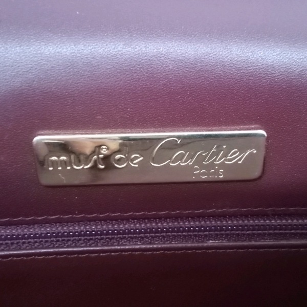 カルティエ Cartier クラッチバッグ マストライン レザー ボルドー バッグ_画像7