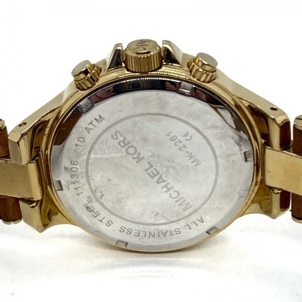 MICHAEL KORS(マイケルコース) 腕時計 ペイトン クロノグラフ MK-2261 レディース クロノグラフ/二重巻きベルト ゴールド_画像4