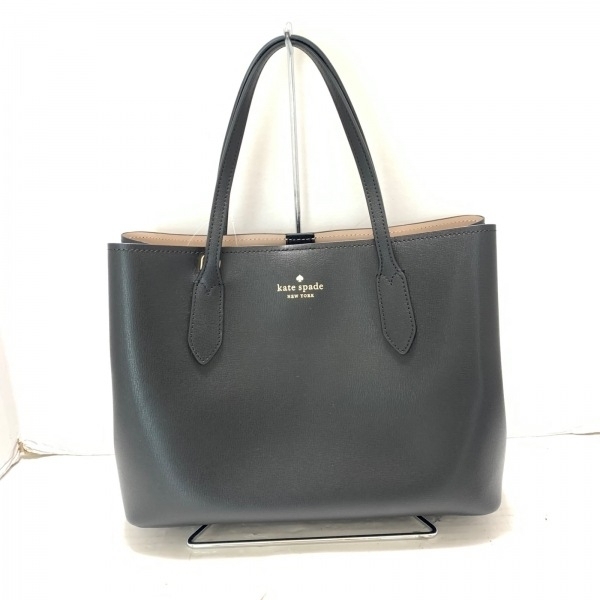 ケイトスペード Kate spade トートバッグ WKR00064 ハーパーロゴ サッチェル レザー 黒 バッグ_画像1