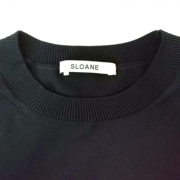 スローン SLOANE 半袖カットソー サイズ1 S - ポリエステル ダークネイビー レディース クルーネック 美品 トップス_画像7